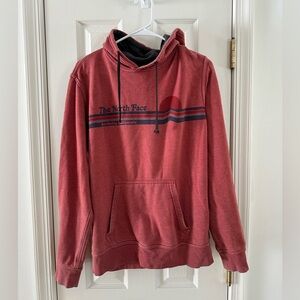 The North Face Men's Red Hoodie with Logo